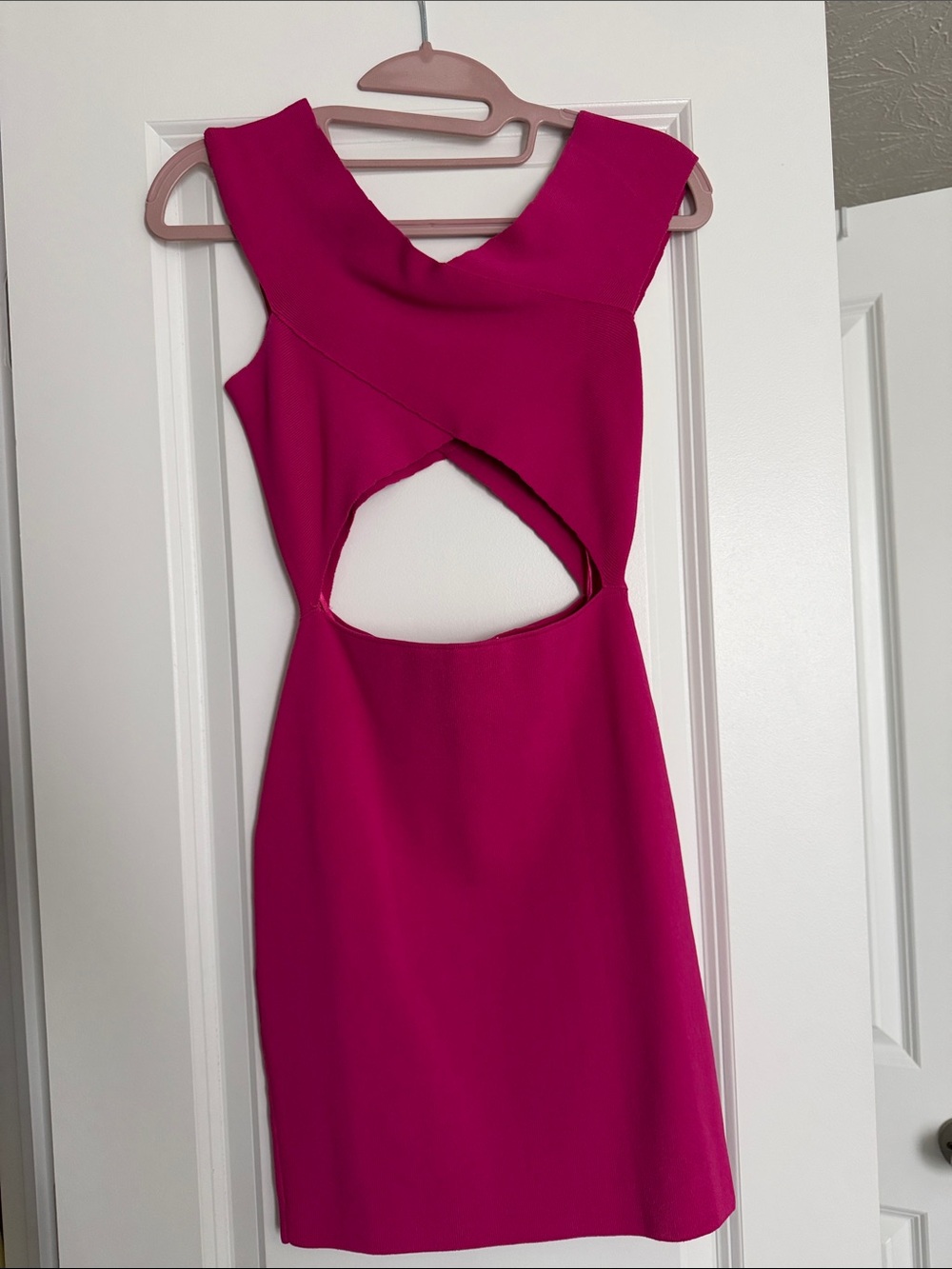 superdown Fuchsia Cutout Mini Dress